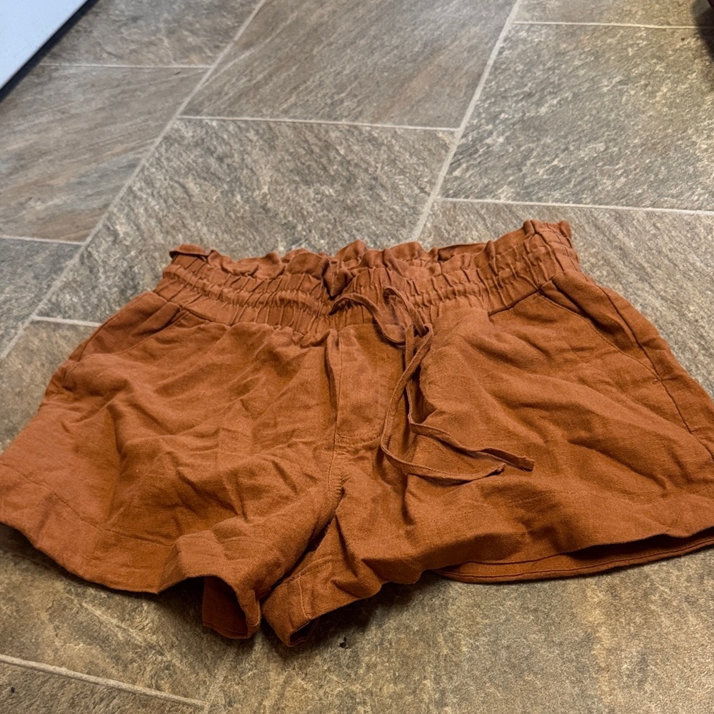 a new day Women's High Waist Rust Shorts